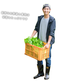 新鮮なお野菜と果物は栄養もたっぷりです